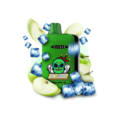 Elf Bar GH 23000 Green Apple Ice (Яблуко Лід) Одноразовий POD Elf Bar GH 23000 Green Apple Ice (Яблуко Лід) Одноразовий POD