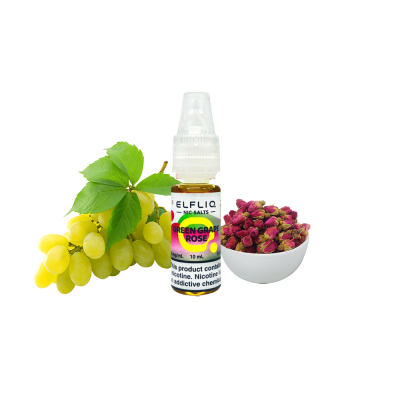 Рідина Elfliq Green Grape Rose (Зелений Виноград Троянда, 50 мг, 10 мл)
