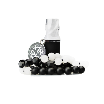 Персональний мундштук Personalka Stone з намистами з натурального каменю (Білий, Чорний) Персональний мундштук Personalka Stone з намистами з натурального каменю (Білий, Чорний)