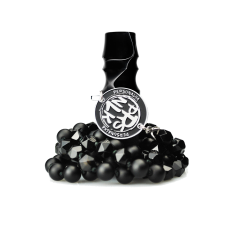 Персональний мундштук Personalka Stone з намистами з натурального каменю (Чорний з білими лініями) Персональний мундштук Personalka Stone з намистами з натурального каменю (Чорний з білими лініями)