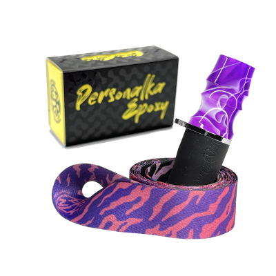 Персональний мундштук Personalka Epoxy Sakura (Бузковий з білим)