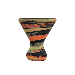 Глиняна чаша Trumpet Bell Оранжево-чорна Глиняна чаша Trumpet Bell Оранжево-чорна