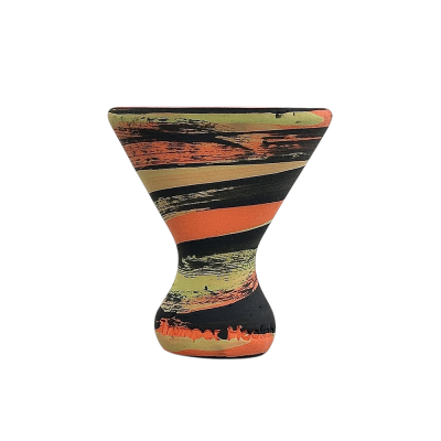 Глиняна чаша Trumpet Bell Оранжево-чорна Глиняна чаша Trumpet Bell Оранжево-чорна