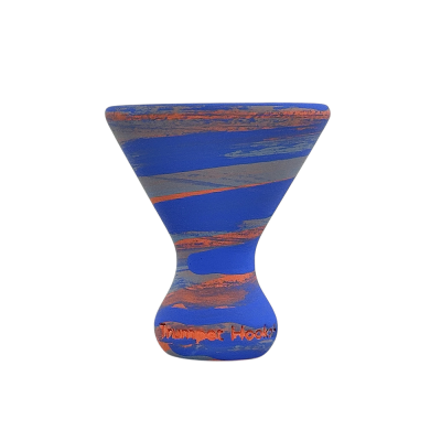 Глиняна чаша Trumpet Bell Синьо-жовтогаряча Глиняна чаша Trumpet Bell Синьо-жовтогаряча