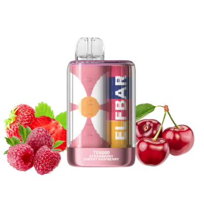 Elf Bar TE6000 Strawberry Cherry Raspberry (Клубника Вишня Малина) Одноразовый POD