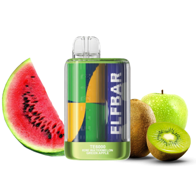 Elf Bar TE6000 Kiwi Watermelon Green Apple (Киви Арбуз Зелёное Яблоко) Одноразовый POD Elf Bar TE6000 Kiwi Watermelon Green Apple (Киви Арбуз Зелёное Яблоко) Одноразовый POD