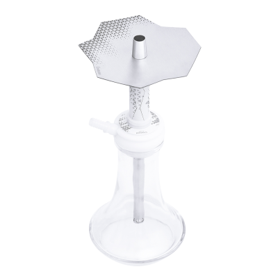 Кальян Embery MiniMONO 3.0 Silver Snow (білий, повний комплект)