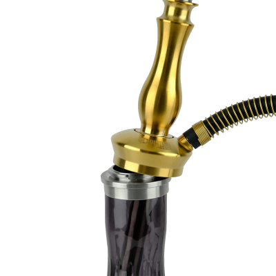 Кальян Oduman Sahra Black Glass Gold Body (Золотистий, повний комплект)