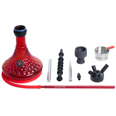 Кальян Amy Deluxe 072.01 PSMBK-RD (чёрный, полный комплект)