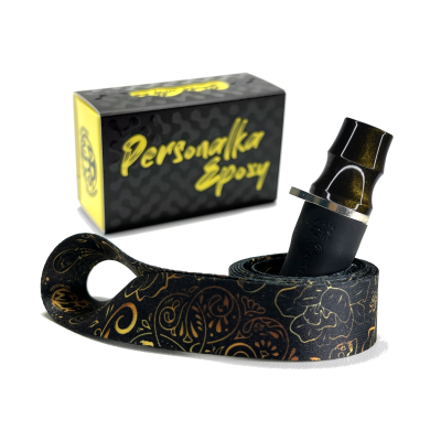 Персональний мундштук Personalka Epoxy Onyx (Чорний із золотом) Персональний мундштук Personalka Epoxy Onyx (Чорний із золотом)