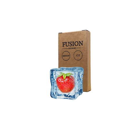 Тютюн Fusion Medium Ice Strawberry (Полуниця Лід, 100 г)