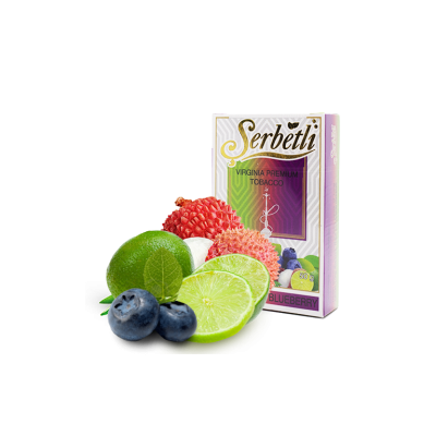 Тютюн Serbetli Lime-Lychee-Blueberry (Лайм Лічі Чорниця, 50 г)