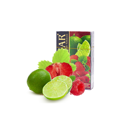 Табак Jibiar Lime strawberry raspberry (Лайм клубника малина, 50 г)