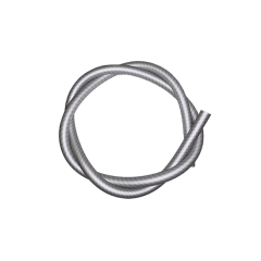 Силіконовий шланг для кальяну Carbon Silver (Металевий)