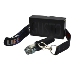 Персональний мундштук із кераміки Gusto зі стрічкою Gusto Life (Чорно-білий) Персональний мундштук із кераміки Gusto зі стрічкою Gusto Life (Чорно-білий)