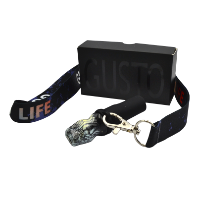 Персональний мундштук із кераміки Gusto зі стрічкою Gusto Life (Чорно-білий) Персональний мундштук із кераміки Gusto зі стрічкою Gusto Life (Чорно-білий)