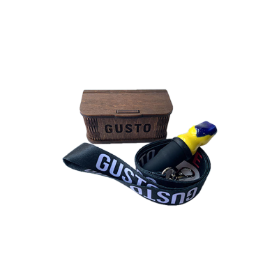 Персональный мундштук из керамики Gusto с ленточкой Gusto Life (Жёлто-синий) Персональный мундштук из керамики Gusto с ленточкой Gusto Life (Жёлто-синий)