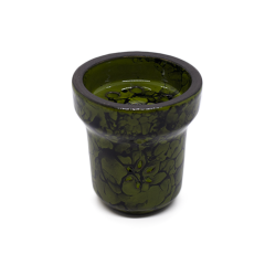 Глиняна чаша Solaris Eva Green Black (Зелена глазур)
