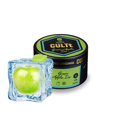 Табак CULTt G100 Green Apple Ice (зелёное яблоко, лёд, 100 г)