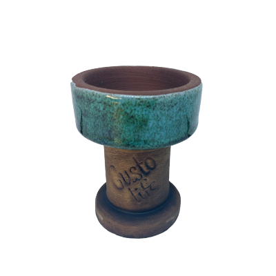 Глиняна чаша Gusto Bowls Rook Синьо-зелений в крапку