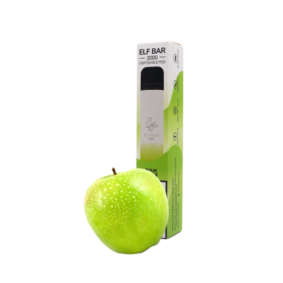 Elf Bar 2000 Sour Apple (Кисле Яблуко) Одноразовий POD