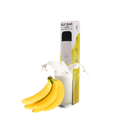 Elf Bar 2000 Banana Milk (Молочний Банан) Одноразовий POD Elf Bar 2000 Banana Milk (Молочний Банан) Одноразовий POD