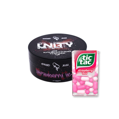 Тютюн Unity Strawberry tic-tac (Полуничний тік-так, 100 г)
