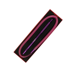 Мундштук для кальяна из алюминия Amy Pink с Силиконовым шлангом (розовый, в коробке)