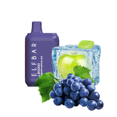 Elf Bar LB5000 Grape Apple Ice (Виноград Яблуко Лід) Одноразовий POD Elf Bar LB5000 Grape Apple Ice (Виноград Яблуко Лід) Одноразовий POD