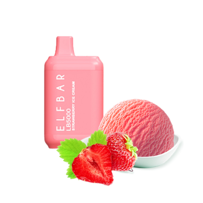 Elf Bar LB5000 Strawberry Ice Cream (Клубничное Мороженное) Одноразовый POD