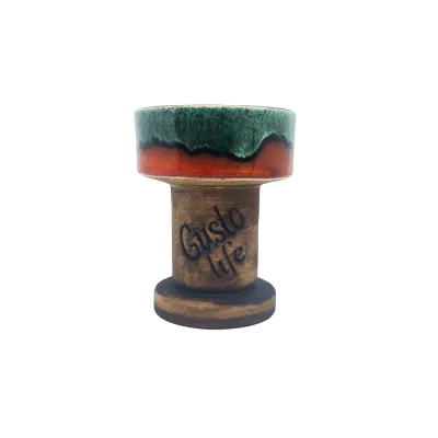 Глиняна чаша Gusto Bowls Rook Green Orange (Зелений Помаранчевий)