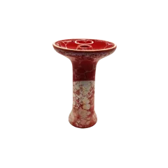 Глиняная чаша 2x2Hookah Medium Red and white mramor (Белый, Красный)