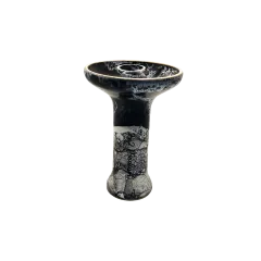 Глиняная чаша 2x2Hookah Medium black white mramor (Белый, Чёрный)