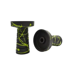 Глиняная чаша Gusto Bowls Harmony Black Glaze Green (зелёная поливка)