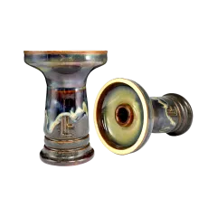 Глиняная чаша Lavart Aurora Niagara (синий с оранжевым и жёлтым)