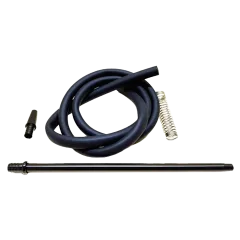 Мундштук для кальяна Garden Soft Touch Black с силиконовым шлангом (Чёрный, v1)