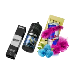 Набор для самозамеса Chaser Nova Red Bull&Blue Raspberry (Энергетик Черника Малина, 50 мг, 30 мл)