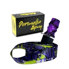 Персональный мундштук Personalka Epoxy Sakura (Фиолетовый с чёрным)
