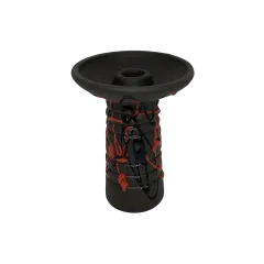 Глиняная чаша Gusto Bowls Alien Black Red (красно-чёрная поливка)