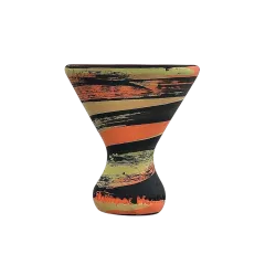 Глиняная чаша Trumpet Bell Оранжево-чёрная