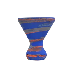 Глиняная чаша Trumpet Bell Сине-оранжевая