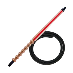 Мундштук для кальяна из дерева Karma Hookah Line Red + шланг Soft Touch (Красный)
