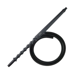 Мундштук для кальяна из дерева Karma Hookah Black Matte + шланг Soft Touch (Чёрный матовый)