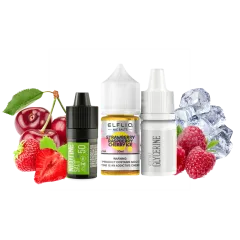 Набор для самозамеса Elfliq Strawberry Raspberry Cherry Ice (Клубника Малина Вишня Лёд, 50 мг, 30 мл)