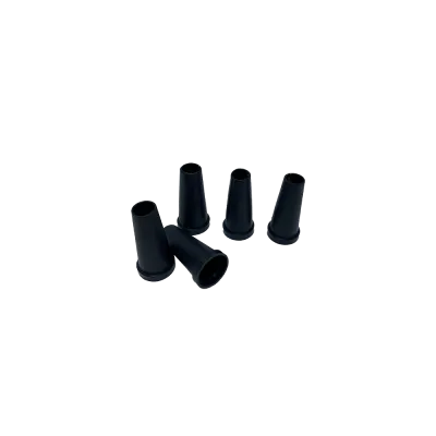 Одноразовые мундштуки для кальяна (Чёрные, конус с бортиком, 100 шт/уп)