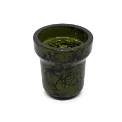 Глиняна чаша Solaris Eva Green Black (Зелена глазур)