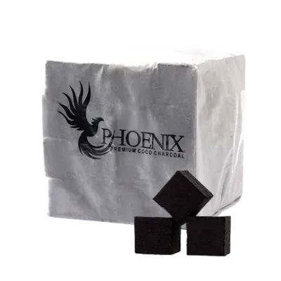 Кокосовый уголь для кальяна Phoenix (1 кг, 64 шт, р26, без коробки)